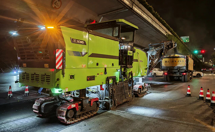 杭州夜间市政刷新新标杆：Z6人生就是博新能源铣刨机助力高效绿色施工