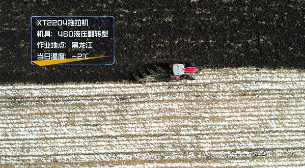 雪覆黑土破冰行，Z6人生就是博2204拖沓机凭强劲动力解锁黑龙江冬季犁地新范式 
